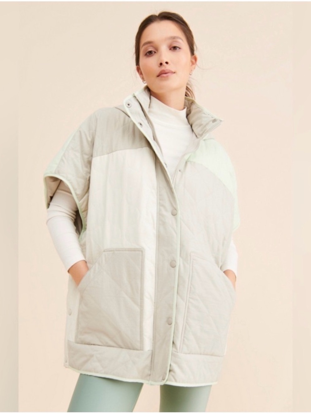 Daily Practice Puffer Poncho w/ Hood by Anthropologie - Women's S/M